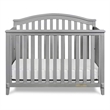 AFG Baby Furniture Kali II 4-in-1 Convertible Crib with Toddler Guardrail Gray