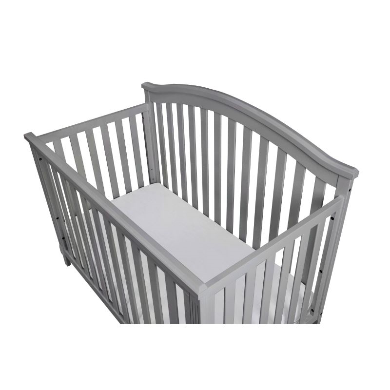 AFG Baby Furniture Kali II 4-in-1 Convertible Crib with Toddler Guardrail Gray