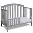 AFG Baby Furniture Kali II 4-in-1 Convertible Crib with Toddler Guardrail Gray