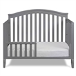 AFG Baby Furniture Kali II 4-in-1 Convertible Crib with Toddler Guardrail Gray