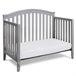 AFG Baby Furniture Kali II 4-in-1 Convertible Crib with Toddler Guardrail Gray