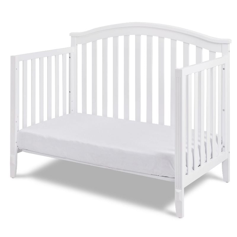 AFG Baby Furniture Kali II 4-in-1 Convertible Crib with Toddler Guardrail White