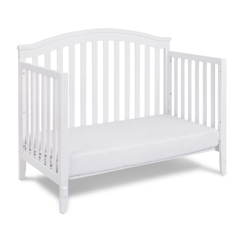 AFG Baby Furniture Kali II 4-in-1 Convertible Crib with Toddler Guardrail White