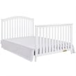 AFG Baby Furniture Kali II 4-in-1 Convertible Crib with Toddler Guardrail White