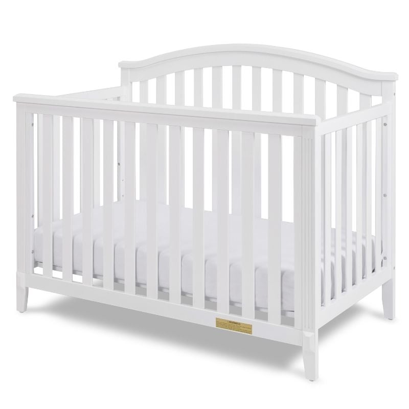 AFG Baby Furniture Kali II 4-in-1 Convertible Crib with Toddler Guardrail White