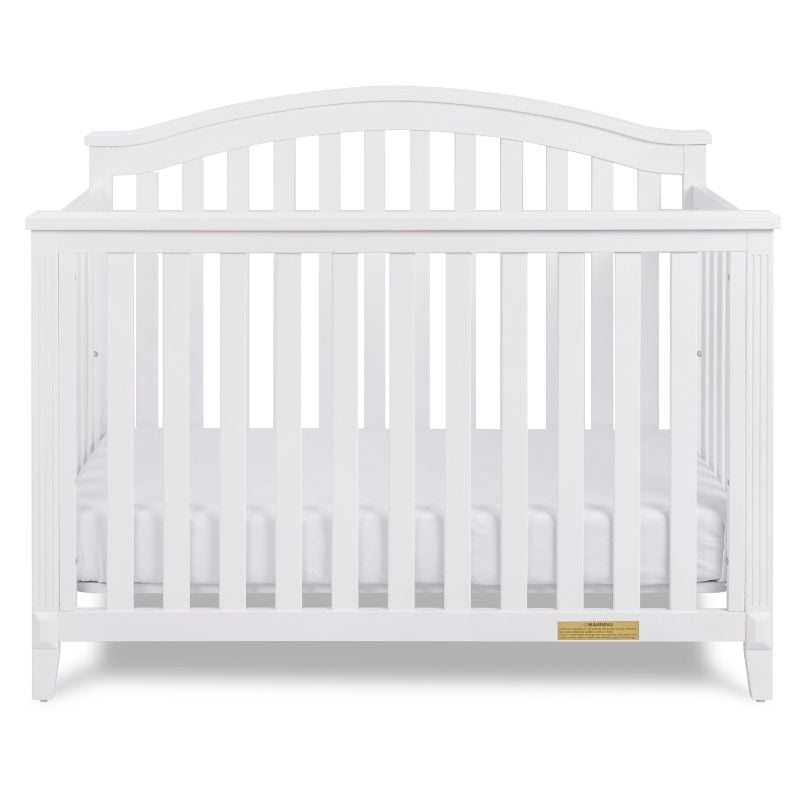 AFG Baby Furniture Kali II 4-in-1 Convertible Crib with Toddler Guardrail White