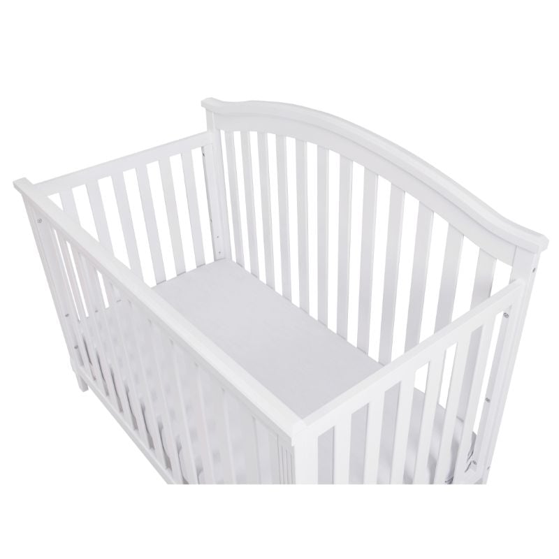 AFG Baby Furniture Kali II 4-in-1 Convertible Crib with Toddler Guardrail White