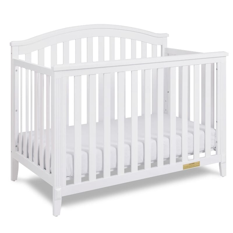AFG Baby Furniture Kali II 4-in-1 Convertible Crib with Toddler Guardrail White