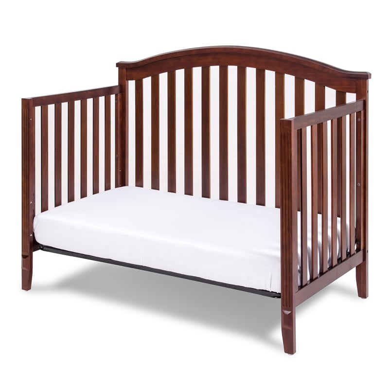 AFG Baby Furniture Kali II 4-in-1 Convertible Crib w/ Guardrail Espresso