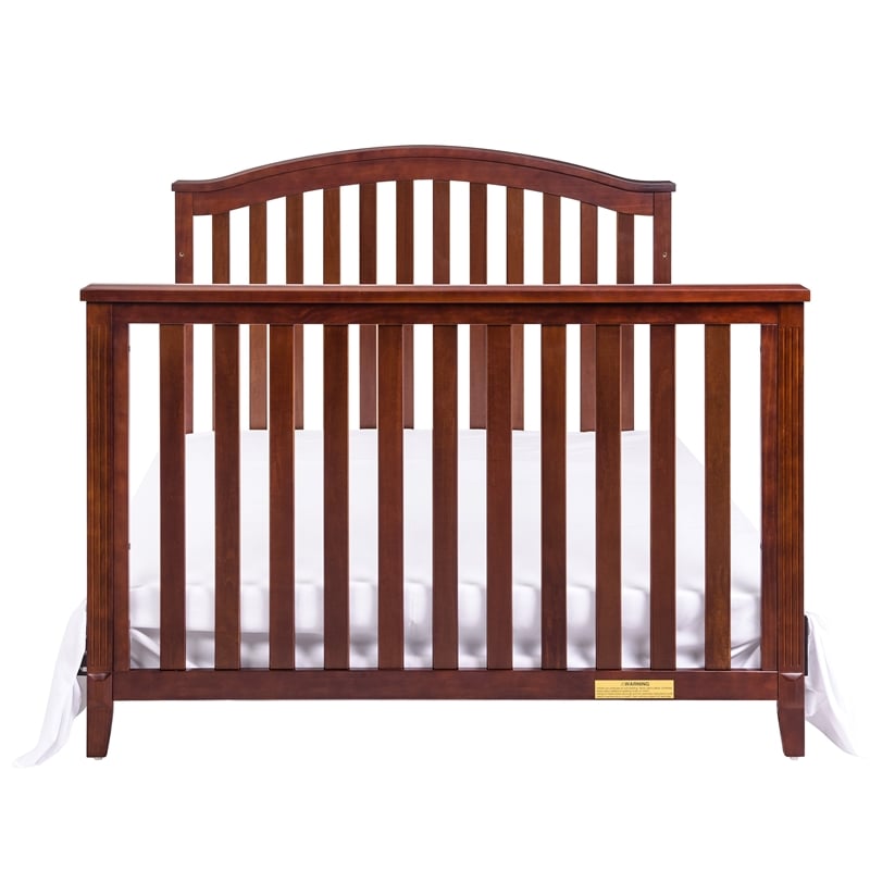 AFG Baby Furniture Kali II 4-in-1 Convertible Crib w/ Guardrail Espresso