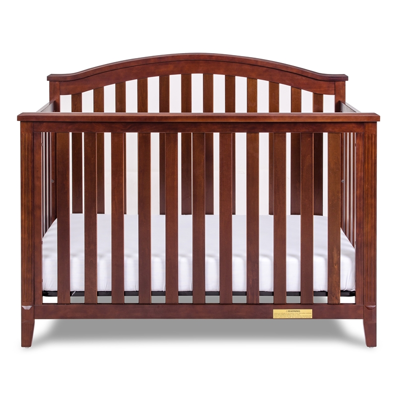 AFG Baby Furniture Kali II 4-in-1 Convertible Crib w/ Guardrail Espresso