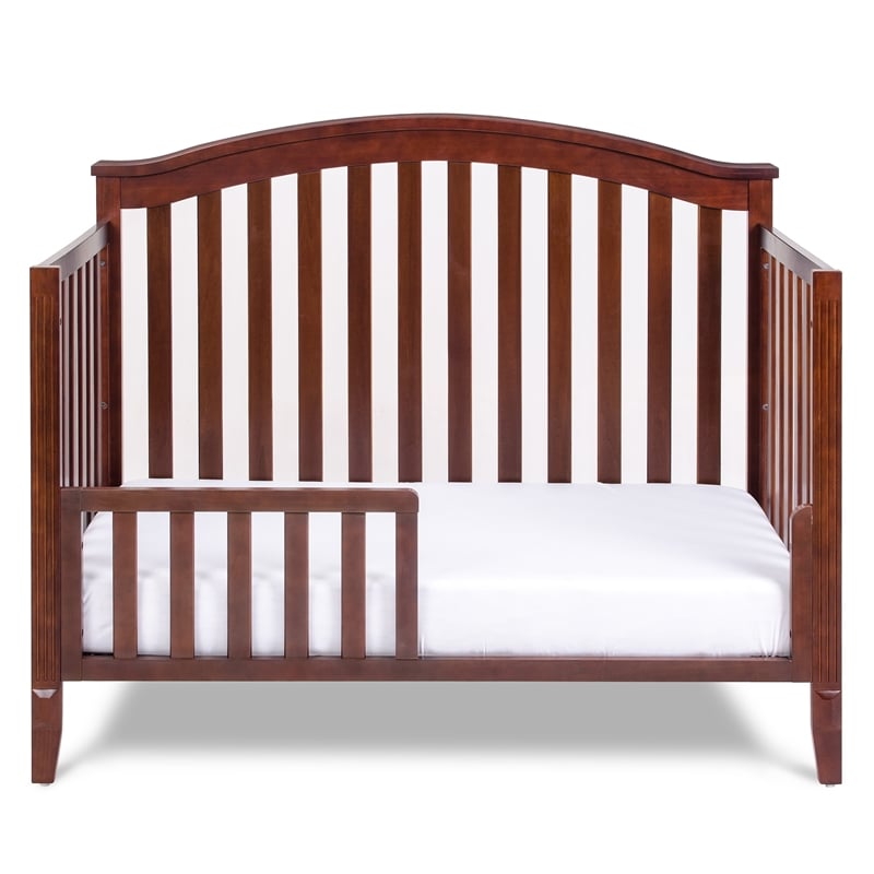 AFG Baby Furniture Kali II 4-in-1 Convertible Crib w/ Guardrail Espresso