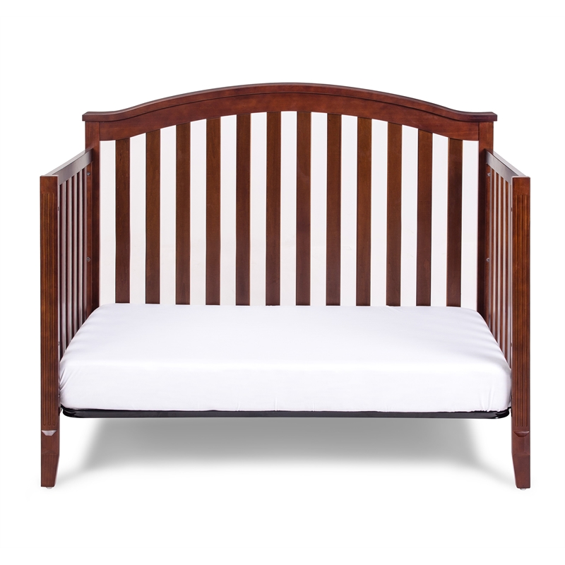 AFG Baby Furniture Kali II 4-in-1 Convertible Crib w/ Guardrail Espresso
