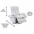 AFG Baby Furniture Amber Wood Frame Swivel Glider Recliner in Gray