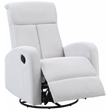 AFG Baby Furniture Amber Wood Frame Swivel Glider Recliner in Gray