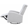 AFG Baby Furniture Amber Wood Frame Swivel Glider Recliner in Gray