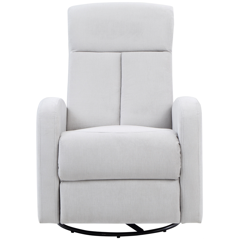 AFG Baby Furniture Amber Wood Frame Swivel Glider Recliner in Gray