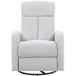 AFG Baby Furniture Amber Wood Frame Swivel Glider Recliner in Gray