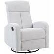 AFG Baby Furniture Amber Wood Frame Swivel Glider Recliner in Gray