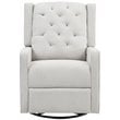 AFG Baby Furniture Ava Wood Frame Swivel Glider Recliner in Gray