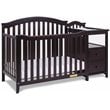 AFG Kali 4-in-1 Convertible Crib/Changer/Amber Swivel Glider in Espresso/Gray