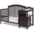 AFG Kali 4-in-1 Convertible Crib/Changer/Amber Swivel Glider in Espresso/Gray