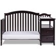 AFG Kali 4-in-1 Convertible Crib/Changer/Amber Swivel Glider in Espresso/Gray