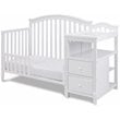 AFG Kali 4-in-1 Convertible Crib/Changer/Amber Swivel Glider in White/Gray