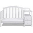 AFG Kali 4-in-1 Convertible Crib/Changer/Amber Swivel Glider in White/Gray
