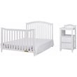 AFG Kali 4-in-1 Convertible Crib/Changer/Amber Swivel Glider in White/Gray