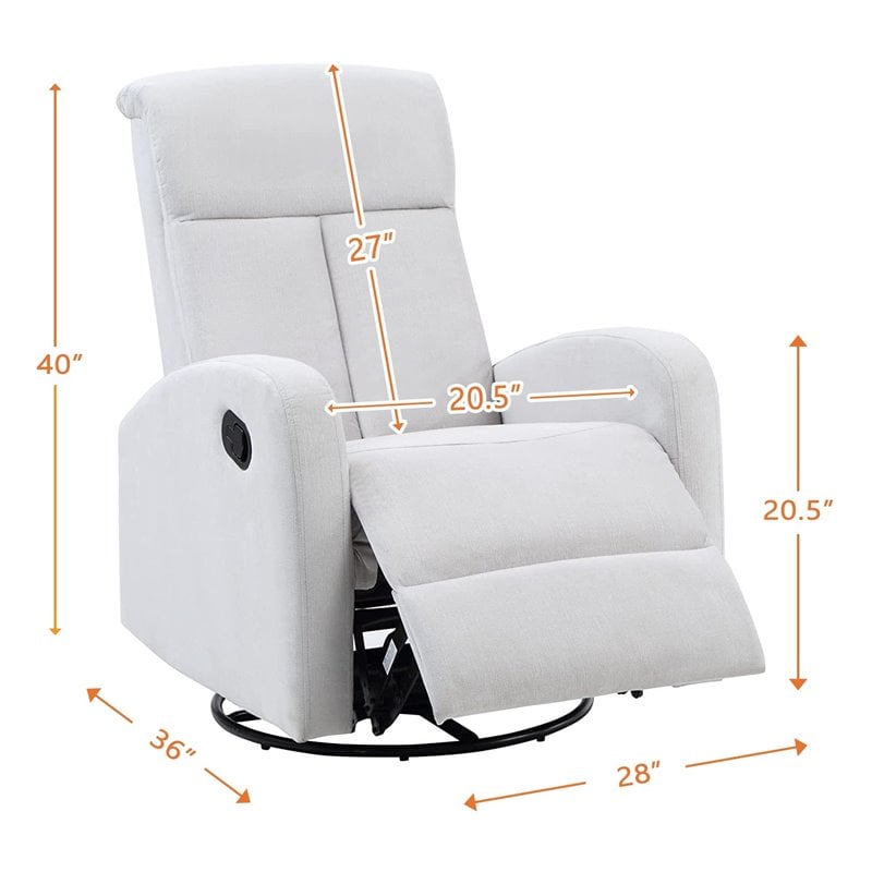 AFG Kali 4-in-1 Convertible Crib/Changer/Amber Swivel Glider in White/Gray