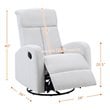 AFG Kali 4-in-1 Convertible Crib/Changer/Amber Swivel Glider in White/Gray