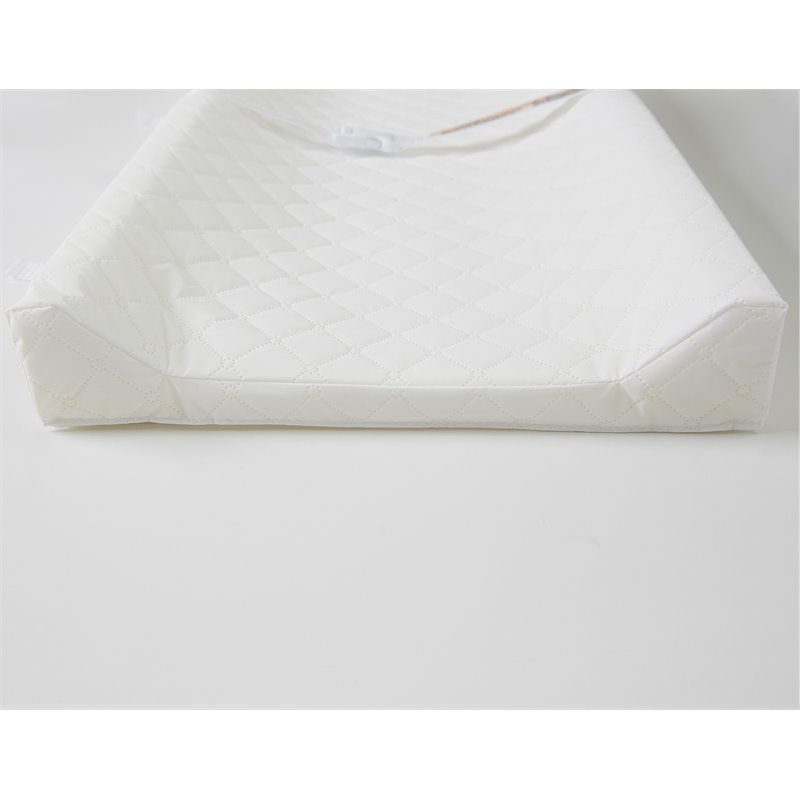 AFG Baby Furniture Polyester Contoured Changing Pad with Cover in White