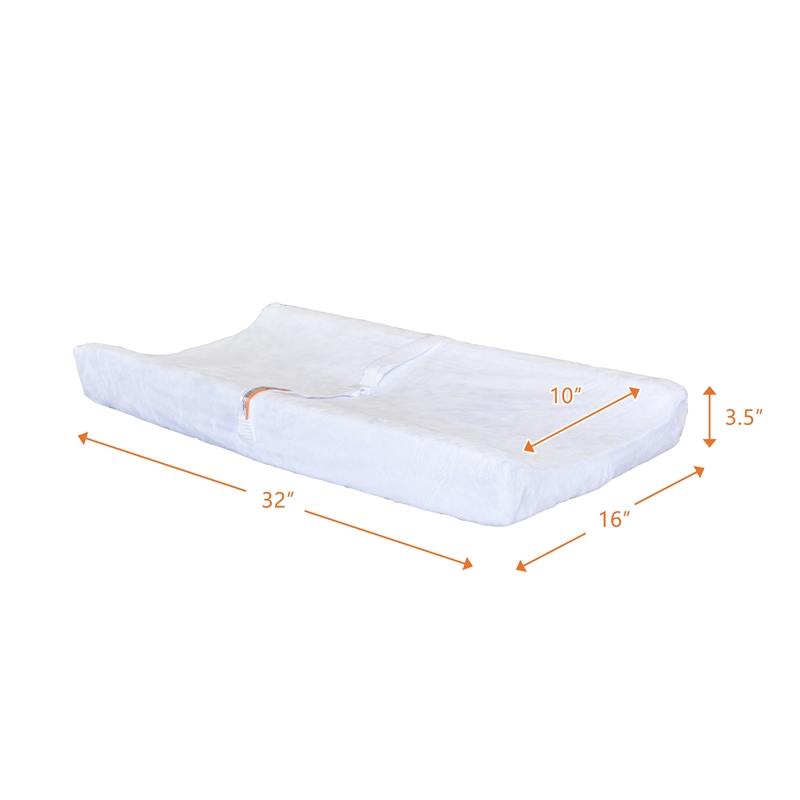 AFG Baby Furniture Fabric Contoured  Changing Pad Cover in White