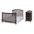 AFG Baby Furniture Kali Solid Wood 4-in-1 Convertible Crib & Changer in Espresso