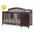AFG Baby Furniture Kali Solid Wood 4-in-1 Convertible Crib & Changer in Espresso