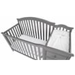 AFG Baby Furniture Kali Solid Wood 4-in-1 Convertible Crib & Changer in Gray