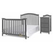 AFG Baby Furniture Kali Solid Wood 4-in-1 Convertible Crib & Changer in Gray
