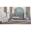 AFG Baby Furniture Kali Solid Wood 4-in-1 Convertible Crib & Changer in Gray