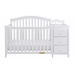 AFG Baby Furniture Kali Solid Wood 4-in-1 Convertible Crib & Changer in White