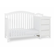 AFG Baby Furniture Kali Solid Wood 4-in-1 Convertible Crib & Changer in White