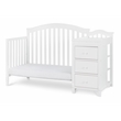 AFG Baby Furniture Kali Solid Wood 4-in-1 Convertible Crib & Changer in White