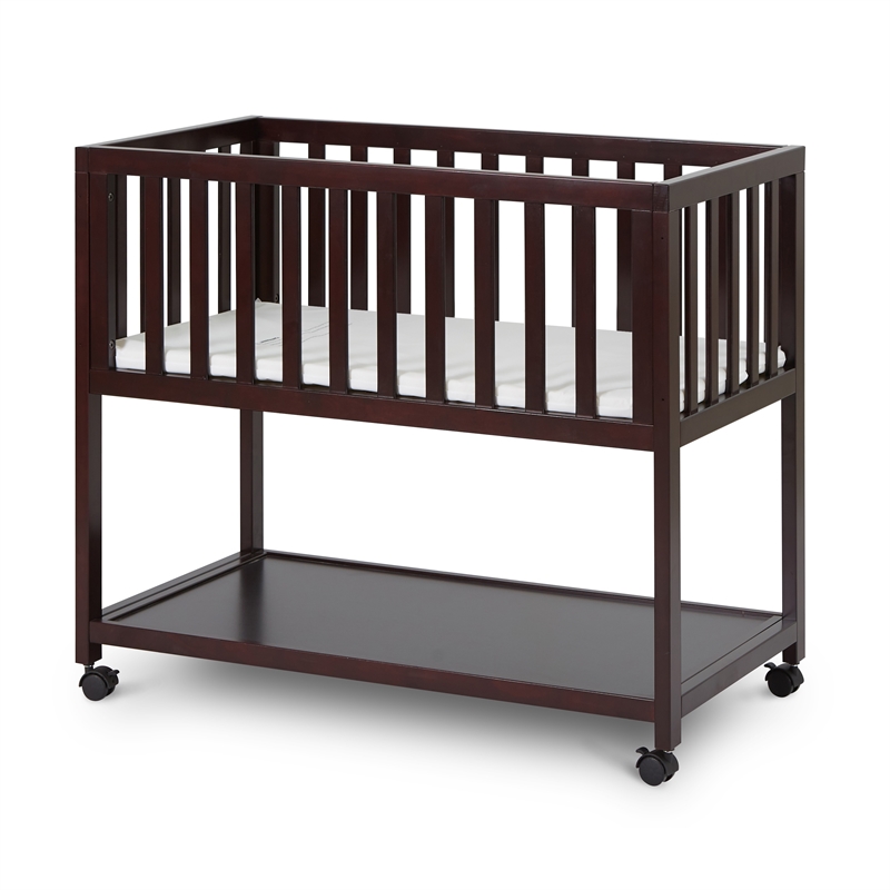 AFG Baby Furniture Mila Modern Solid Wood Portable Bassinet in Espresso