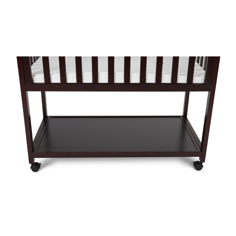 AFG Baby Furniture Mila Modern Solid Wood Portable Bassinet in Espresso