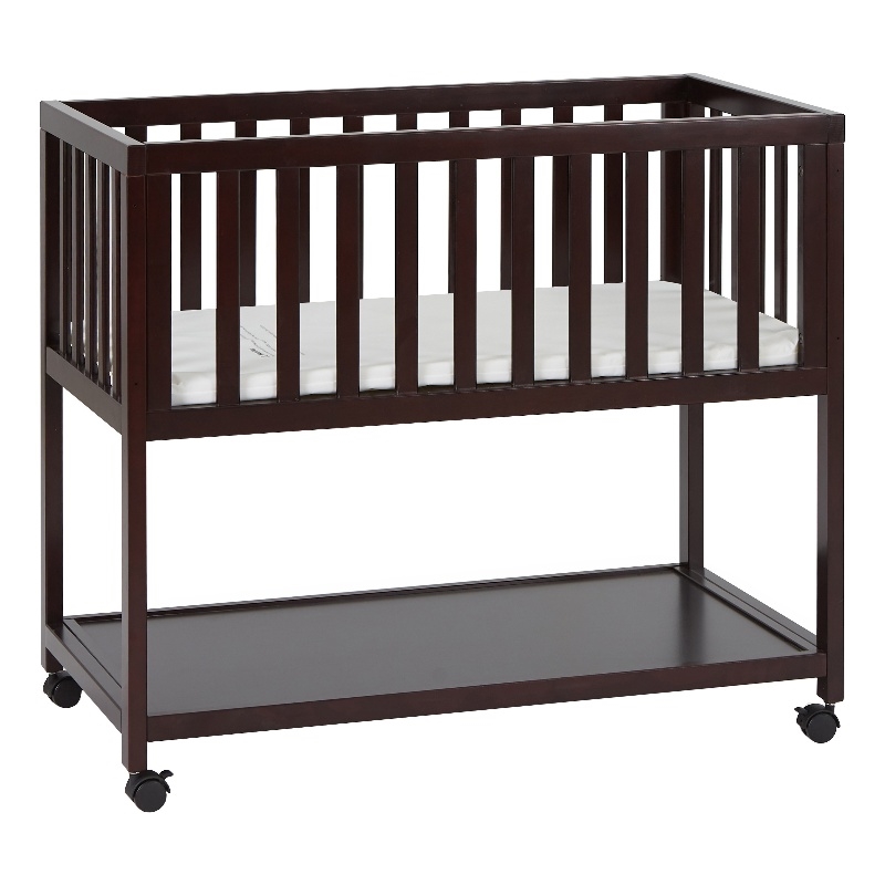 AFG Baby Furniture Mila Modern Solid Wood Portable Bassinet in Espresso