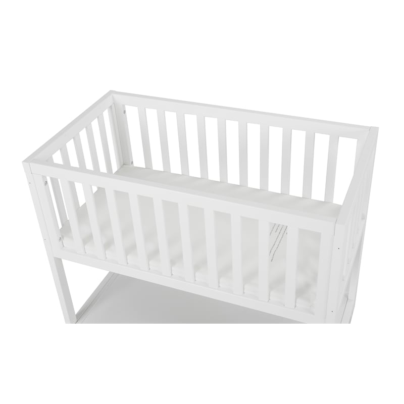 AFG Baby Furniture Mila Modern Solid Wood Portable Bassinet in White