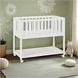 AFG Baby Furniture Mila Modern Solid Wood Portable Bassinet in White