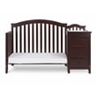AFG Baby Furniture Kali II Wood 4-in-1 Convertible Crib and Changer in Espresso
