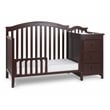 AFG Baby Furniture Kali II Wood 4-in-1 Convertible Crib and Changer in Espresso
