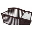 AFG Baby Furniture Kali II Wood 4-in-1 Convertible Crib and Changer in Espresso